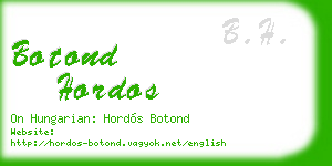 botond hordos business card
