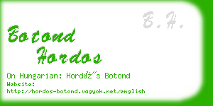 botond hordos business card